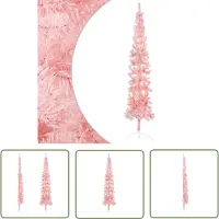The Living Store Semi-sapin de Noël artificiel avec support Svelte Rose 240 cm