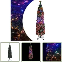 The Living Store Sapin de Noël artificiel élancé avec support 150 cm fibre de verre