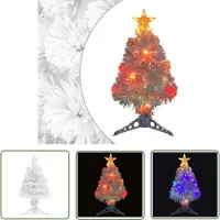 The Living Store Arbre de Noël artificiel avec LED blanc 64 cm fibre de verre
