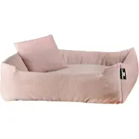 Silvio Design ROHRSCHNEIDER Lit pour chien, canapé douillet « Blue », fabriqué à partir de bouteilles en PET recyclées (rose, S) - Produit de deuxième choix en état