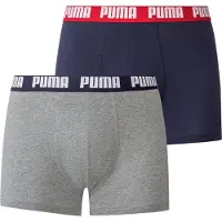 Puma Hommes, Sous-vêtements, Basic Boxer, Bleu, (lot de 2, XL)