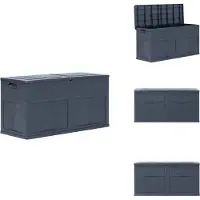 vidaXL Boîte de rangement de jardin 320 L noir - Boîtes de jardin