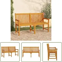 The Living Store Banc de jardin 150 cm bois massif acacia
