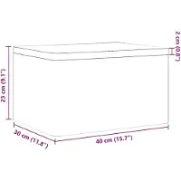 vidaXL Caisse en bois avec couvercle noir 40x30x23 cm pin massif