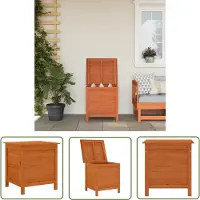 The Living Store Coffre de jardin Marron 50x49x56,5 cm Sapin massif