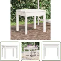 The Living Store Banc de jardin blanc 50x44x45 cm pin massif