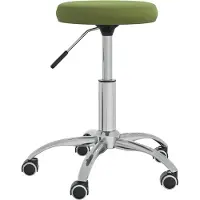 vidaXL Chaise de bureau pivotante vert clair velours