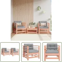 The Living Store Chaises de jardin avec coussins 2 pcs. Bois massif Douglas