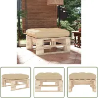 The Living Store Tabouret de jardin en palette Bois de pin imprégné