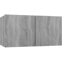 vidaXL Armoire TV murale Gris Sonoma 60x30x30 cm Bois composite