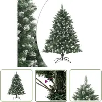 The Living Store Arbre de Noël artificiel avec support 150 cm PVC