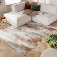 FRAAI Tapis de luxe | Marnix Grunge Crème/Terracotta | 135x195cm | Crème | Rectangulaire | Tapis