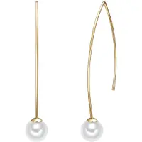 Lulu & Jane Boucles d'oreilles jaune d'or / blanc perle
