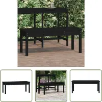 The Living Store Banc de jardin noir 109x44x45 cm pin massif