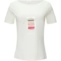 s.Oliver Black Label T-shirt écru / violet / rose / noir
