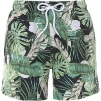 s.Oliver Shorts de bain crème / vert / noir / blanc