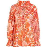 Dea Kudibal Chemisier 'Cassisadea' orange / blanc