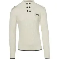 KOROSHI Pull-over noir / blanc cassé