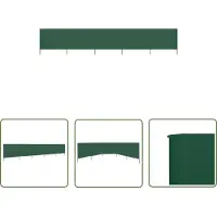 The Living Store Tissu pare-vent 5 pièces 600 x 80 cm Vert