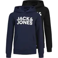 Jack & Jones Corp Logo Hoodie 2 Units Noir 8 Years Garçon