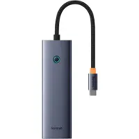 Baseus OS-UltraJoy Concentrateur USB-C 6-in-1 - 4K 60Hz - Charge de 100 watts - Station d'accueil - Space Grey