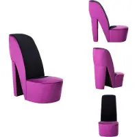 vidaXL Chaise en forme de talon aiguille velours violet - Fauteuil