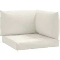 vidaXL Coussins de palette lot de 3 crème mélangé tissu