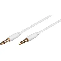 Microconnect AUDLL2W 1.5m 3.5mm 3.5mm blanc Câble audio (1.50 m, Câble AUX)