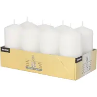 Papstar 17984 bougie en cire Cylindre Blanc 8 pièce(s)