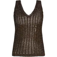Faina Tops en tricot or / noir