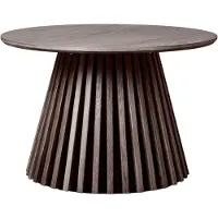 Ebuy24 Table basse ronde 70x45 cm décor chêne brun