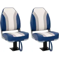 vidaXL Chaises de bateau pliantes, lot de 2 avec dossier haut