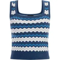 Faina Tops en tricot bleu marine / turquoise / opal / blanc