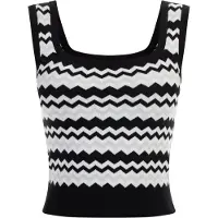 Faina Tops en tricot noir / argent / blanc