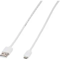 Vivanco ViVancoPBMUSBVW Câble USB 1 m USB 2.0 USB A Micro-USB B Blanc