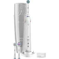 Oral-B Brosse à dents rotative vibrante Smart 5100S White pour adultes, blanche
