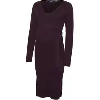 Vero Moda Saba Rib V-neck Belt Long Sleeve Dress Violet L Femme