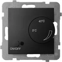 Ospel RTP-1UN/m/33, Thermostat, Noir