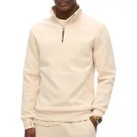 Superdry Tech Half Zip Sweatshirt Beige XL Homme
