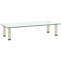 vidaXL Table TV 80x35x17 cm Verre trempé transparent