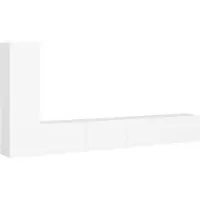 vidaXL Ensemble de 3 meubles TV blanc en bois composite