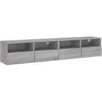 vidaXL Armoires murales TV 2 pcs. Gris Sonoma 80x30x30 cm Matériau dérivé du bois