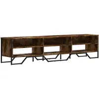 vidaXL Armoire TV chêne fumé 180x34x41 cm Bois composite