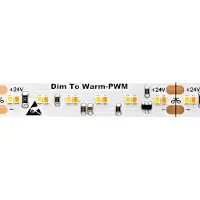 Sigor 20W/m dimmable à chaud Bande LED 3000-1800K 5m 240 LED/m IP20 24V 1900lm RA90 (Blanc chaud, 500 cm, Intérieur)