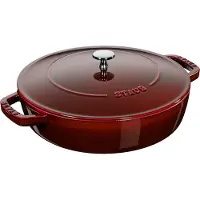 Staub - Chistera Braiser 28 cm grenadine sauté poêle en fonte