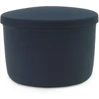Normann Copenhagen Pouf de rangement dissimulé bleu acier petit