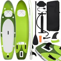 vidaXL SUP-Board-Set Gonflable Vert 330x76x10 cm