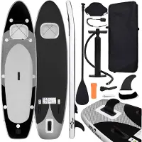 vidaXL SUP-Board-Set Gonflable Noir 360x81x10 cm