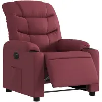 vidaXL Fauteuil relax électrique vin rouge tissu