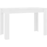 vidaXL Table de salle à manger blanche 120x60x76 cm Bois composite